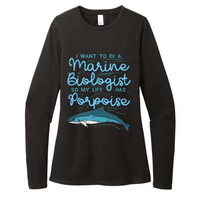 Cute My Life Has Porpoise Future Marine Biology Biologist Womens CVC Long Sleeve Shirt