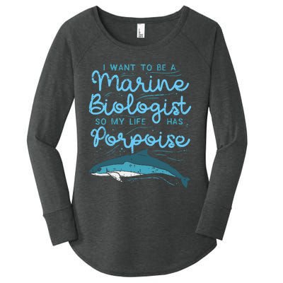 Cute My Life Has Porpoise Future Marine Biology Biologist Women's Perfect Tri Tunic Long Sleeve Shirt