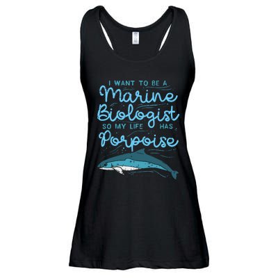 Cute My Life Has Porpoise Future Marine Biology Biologist Ladies Essential Flowy Tank