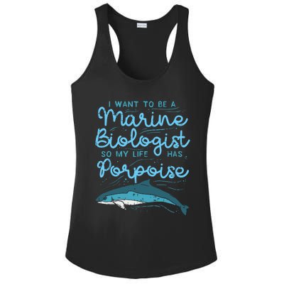 Cute My Life Has Porpoise Future Marine Biology Biologist Ladies PosiCharge Competitor Racerback Tank