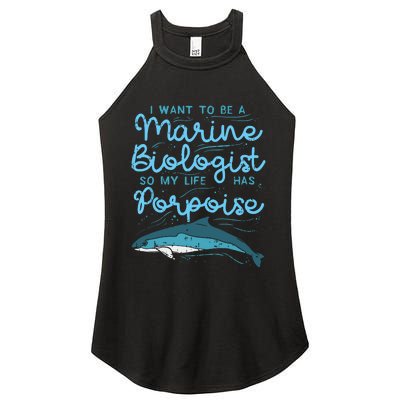 Cute My Life Has Porpoise Future Marine Biology Biologist Women's Perfect Tri Rocker Tank