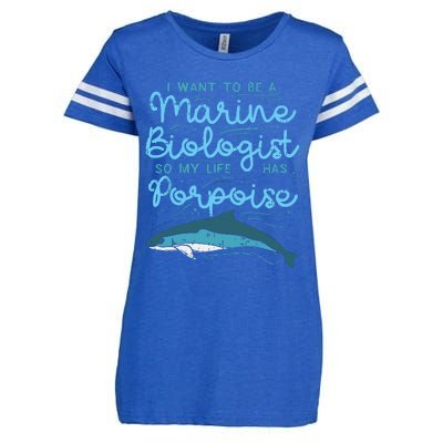 Cute My Life Has Porpoise Future Marine Biology Biologist Enza Ladies Jersey Football T-Shirt