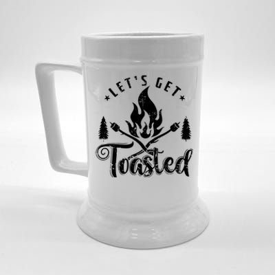 Camping Marshmallow "Let`s Get Toasted" Meaningful Gift Beer Stein