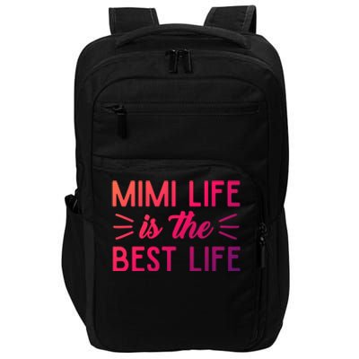 Cute Mimi Life Is The Best Life Letter Graphic Grandma Bless Gift Impact Tech Backpack