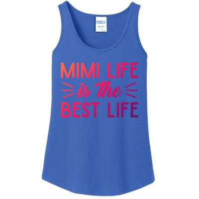 Cute Mimi Life Is The Best Life Letter Graphic Grandma Bless Gift Ladies Essential Tank