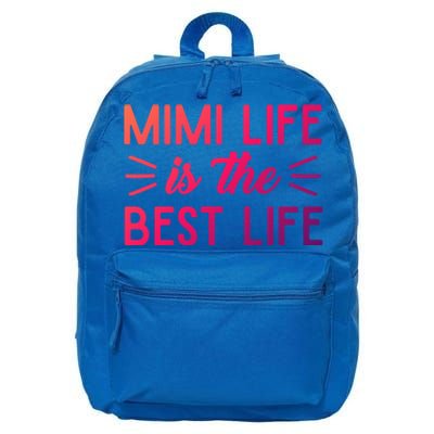 Cute Mimi Life Is The Best Life Letter Graphic Grandma Bless Gift 16 in Basic Backpack