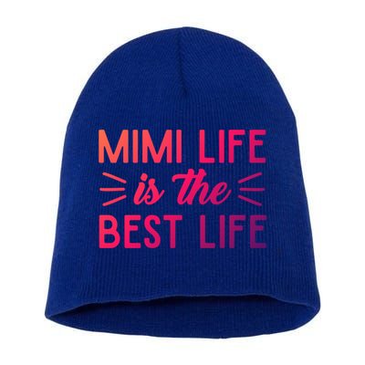 Cute Mimi Life Is The Best Life Letter Graphic Grandma Bless Gift Short Acrylic Beanie