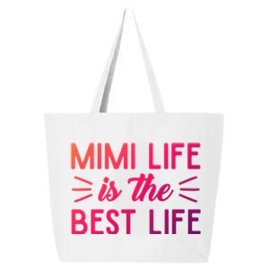 Cute Mimi Life Is The Best Life Letter Graphic Grandma Bless Gift 25L Jumbo Tote