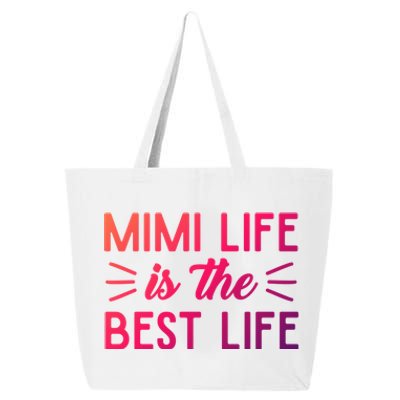 Cute Mimi Life Is The Best Life Letter Graphic Grandma Bless Gift 25L Jumbo Tote