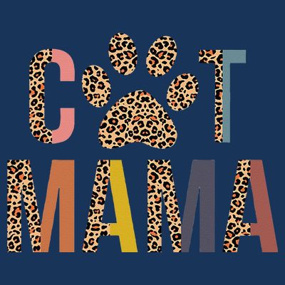Cat Mama Leopard Mom Pets Kitten Paw Lover Cat Mor T-Shirt