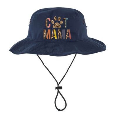 Cat Mama Leopard Mom Pets Kitten Paw Lover Cat Mor Bucket Hat