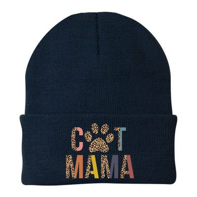 Cat Mama Leopard Mom Pets Kitten Paw Lover Cat Mor Beanie