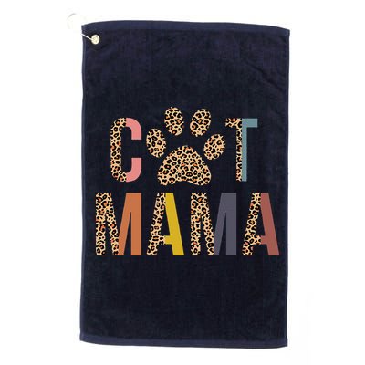 Cat Mama Leopard Mom Pets Kitten Paw Lover Cat Mor Golf Towel