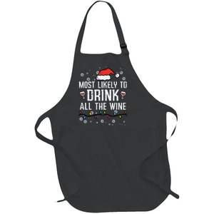 Christmas Most Likely Funny Xmas Family Women Adult Mom Full-Length Apron With Pockets