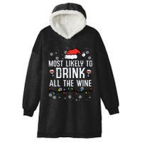 Christmas Most Likely Funny Xmas Family Women Adult Mom Hooded Wearable Blanket