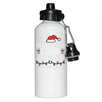 Christmas Most Likely Funny Xmas Family Women Adult Mom Aluminum Water Bottle