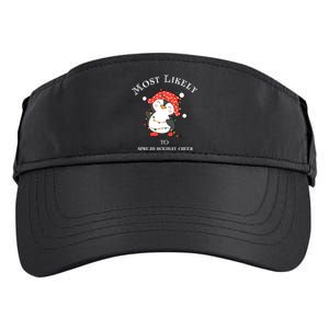 Cute Most Likely To Spread Holiday Cheer Christmas Meaningful Gift Adult Drive Performance Visor