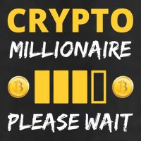 Cryptocurrency Millionaire Loading Please Wait Funny 7 Panel Mesh Trucker Snapback Hat