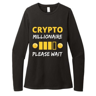 Cryptocurrency Millionaire Loading Please Wait Funny Womens CVC Long Sleeve Shirt