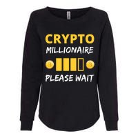 Cryptocurrency Millionaire Loading Please Wait Funny Womens California Wash Sweatshirt