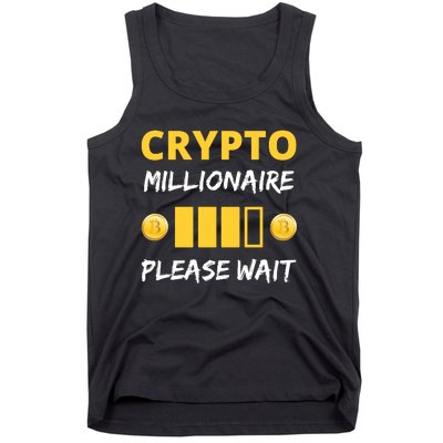 Cryptocurrency Millionaire Loading Please Wait Funny Tank Top