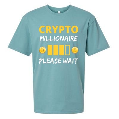 Cryptocurrency Millionaire Loading Please Wait Funny Sueded Cloud Jersey T-Shirt