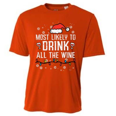 Christmas Most Likely Funny Xmas Family Women Adult Mom Cooling Performance Crew T-Shirt