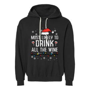 Christmas Most Likely Funny Xmas Family Women Adult Mom Garment-Dyed Fleece Hoodie