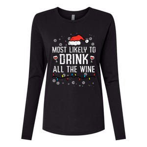 Christmas Most Likely Funny Xmas Family Women Adult Mom Womens Cotton Relaxed Long Sleeve T-Shirt