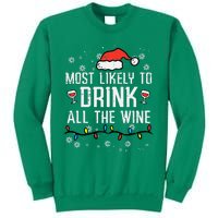 Christmas Most Likely Funny Xmas Family Women Adult Mom Sweatshirt