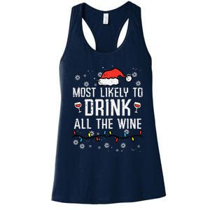 Christmas Most Likely Funny Xmas Family Women Adult Mom Women's Racerback Tank