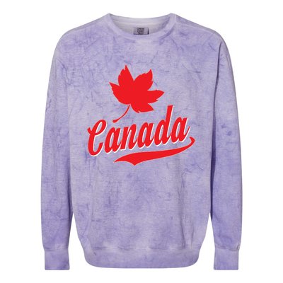 Canadian Maple Leaf Country Canada Colorblast Crewneck Sweatshirt