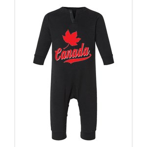 Canadian Maple Leaf Country Canada Infant Fleece One Piece