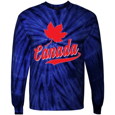 Canadian Maple Leaf Country Canada Tie-Dye Long Sleeve Shirt