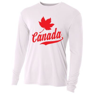 Canadian Maple Leaf Country Canada Cooling Performance Long Sleeve Crew