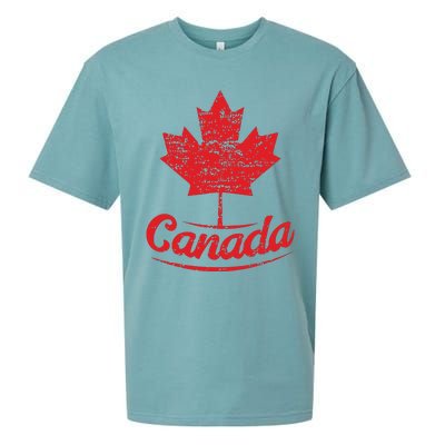 Canada Maple Leaf Proud Vintage Retro Canadian Flag Sueded Cloud Jersey T-Shirt