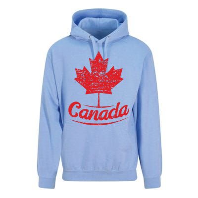 Canada Maple Leaf Proud Vintage Retro Canadian Flag Unisex Surf Hoodie