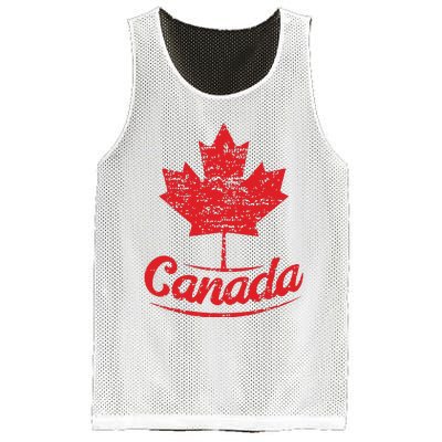 Canada Maple Leaf Proud Vintage Retro Canadian Flag Mesh Reversible Basketball Jersey Tank