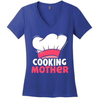 Cooking Mother Lover Hobby Cook Cooks Mom Mommy Mama Cute Gift Women's V-Neck T-Shirt