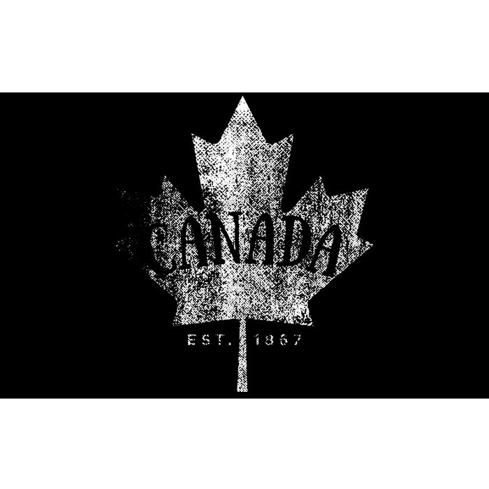 Canada Maple Leaf Canada Est 1867 Vintage Script Bumper Sticker