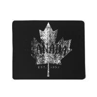 Canada Maple Leaf Canada Est 1867 Vintage Script Mousepad