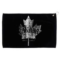 Canada Maple Leaf Canada Est 1867 Vintage Script Grommeted Golf Towel