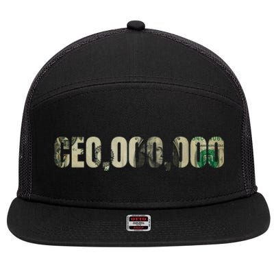 CEO Money Logo 7 Panel Mesh Trucker Snapback Hat