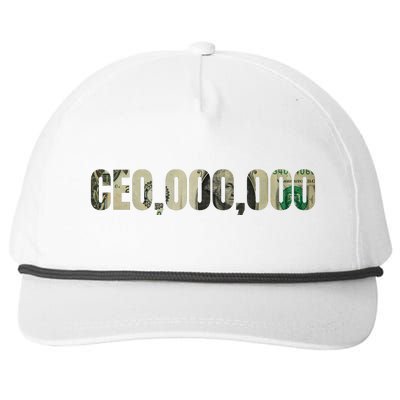 CEO Money Logo Snapback Five-Panel Rope Hat