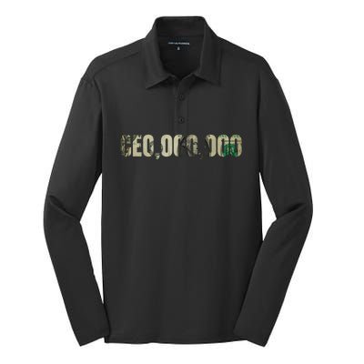 CEO Money Logo Silk Touch Performance Long Sleeve Polo