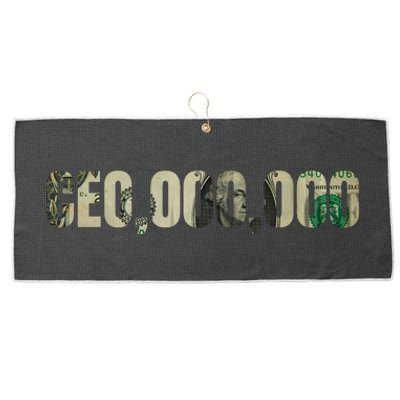 CEO Money Logo Large Microfiber Waffle Golf Towel