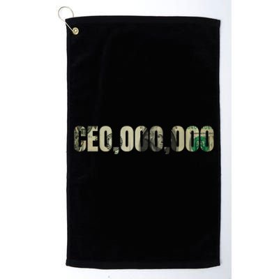 CEO Money Logo Platinum Collection Golf Towel