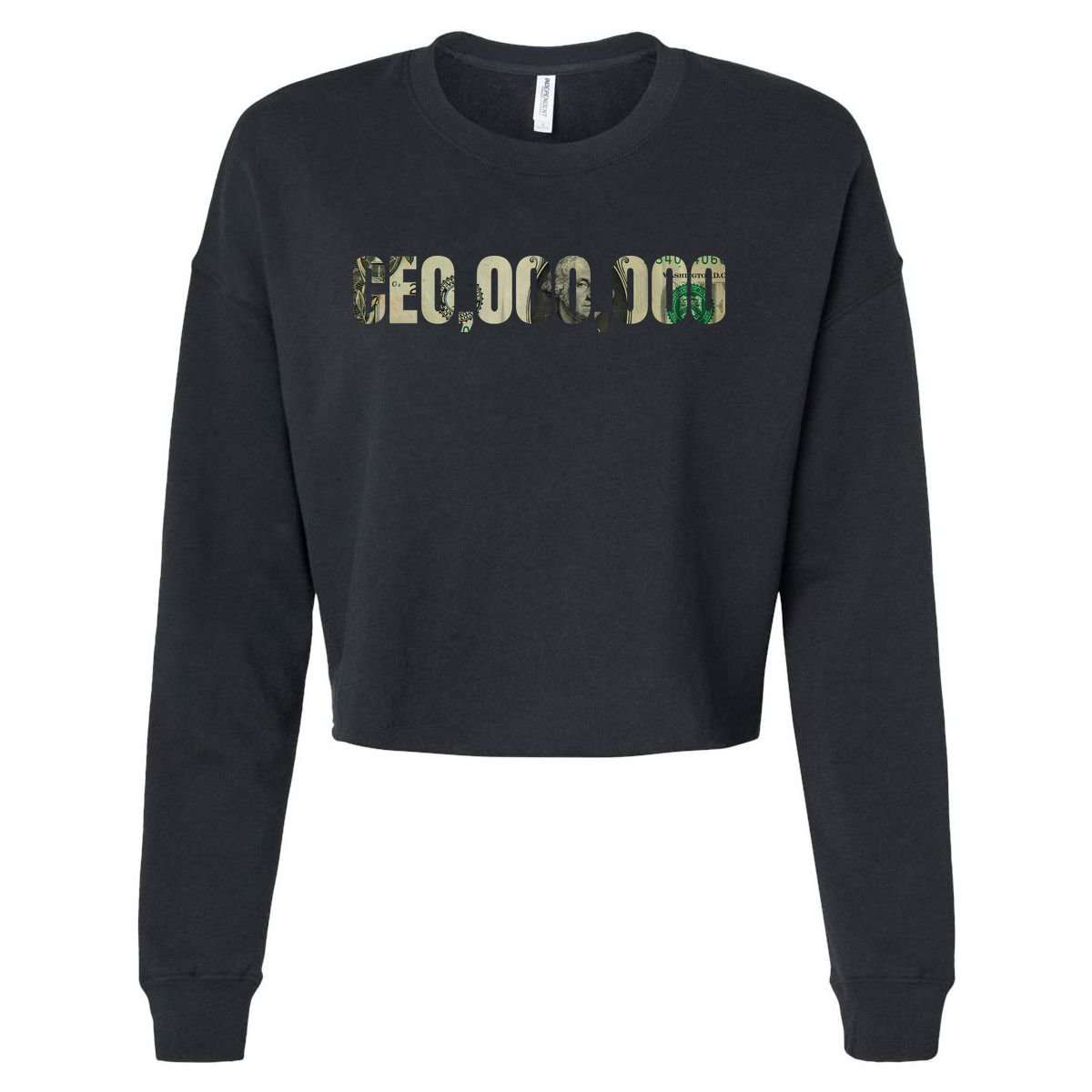 CEO Money Logo Cropped Pullover Crew