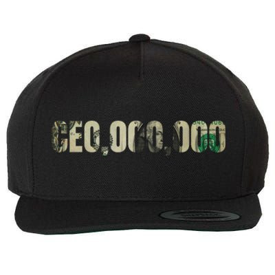 CEO Money Logo Wool Snapback Cap