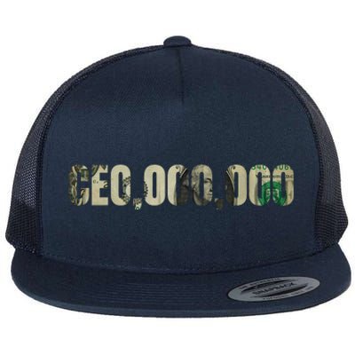 CEO Money Logo Flat Bill Trucker Hat